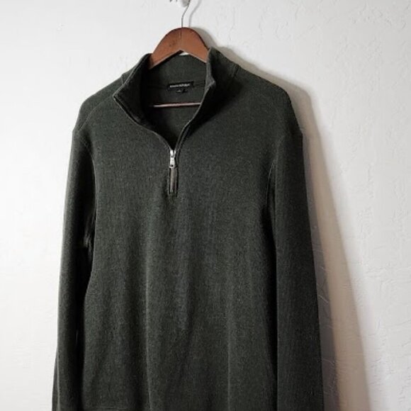 Banana Republic Men's 1/4 Zip Pullover Sweater Size Large - Picture 2 of 5